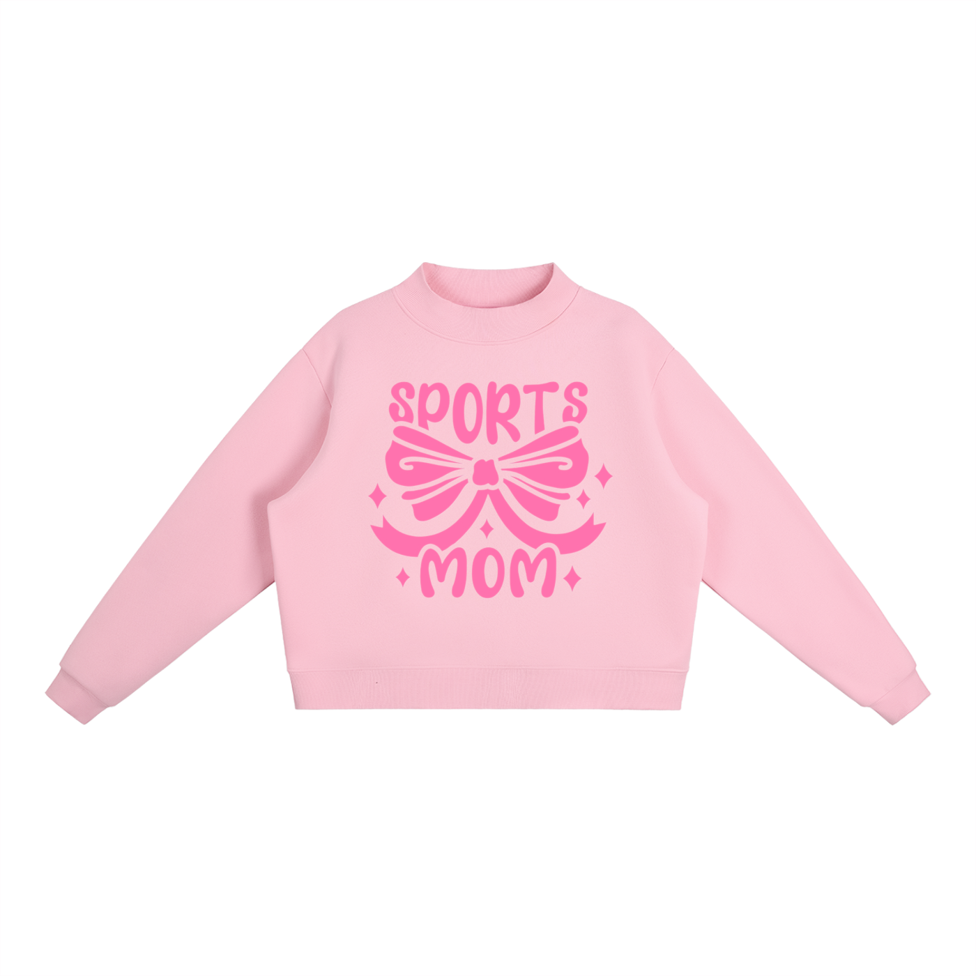 Essential Fleece Mock-Neck Crew Sweatshirt