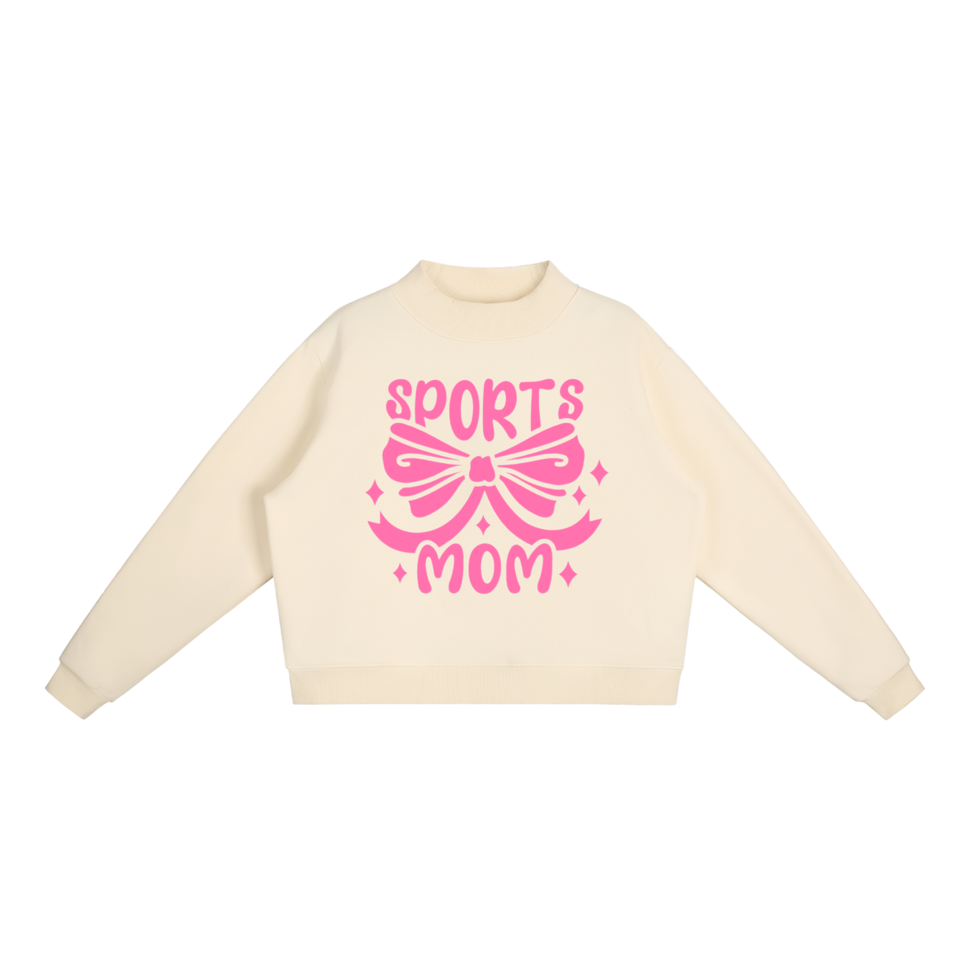 Essential Fleece Mock-Neck Crew Sweatshirt