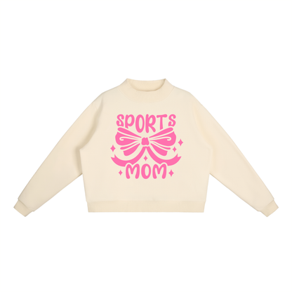 Essential Fleece Mock-Neck Crew Sweatshirt