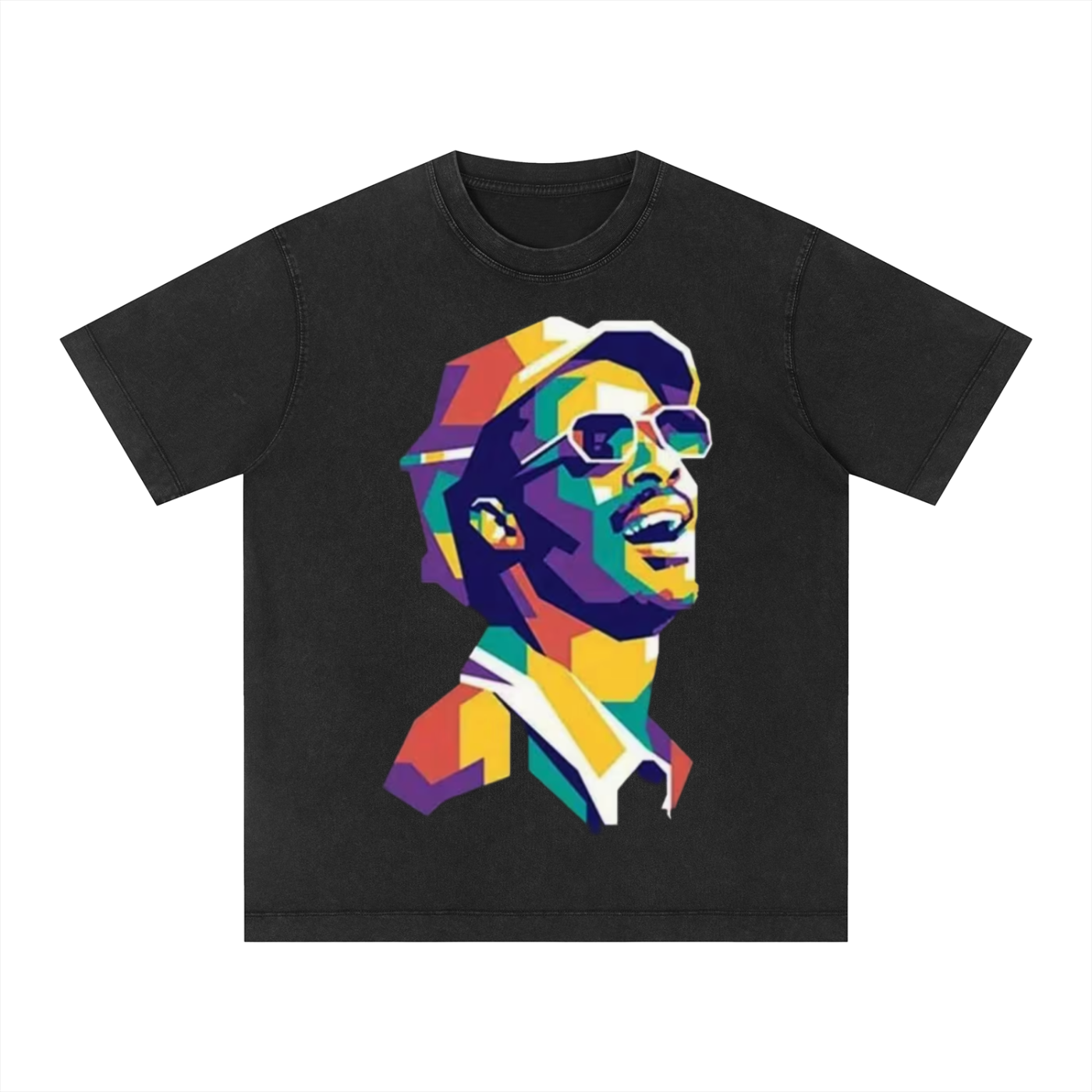 Stevie Wonder Unisex Vintage Wash Boxy T-Shirt