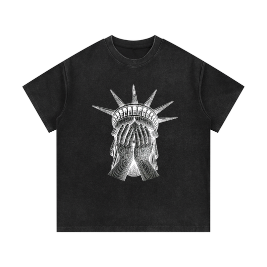 Mineral Wash Waffle Knit T-Shirt