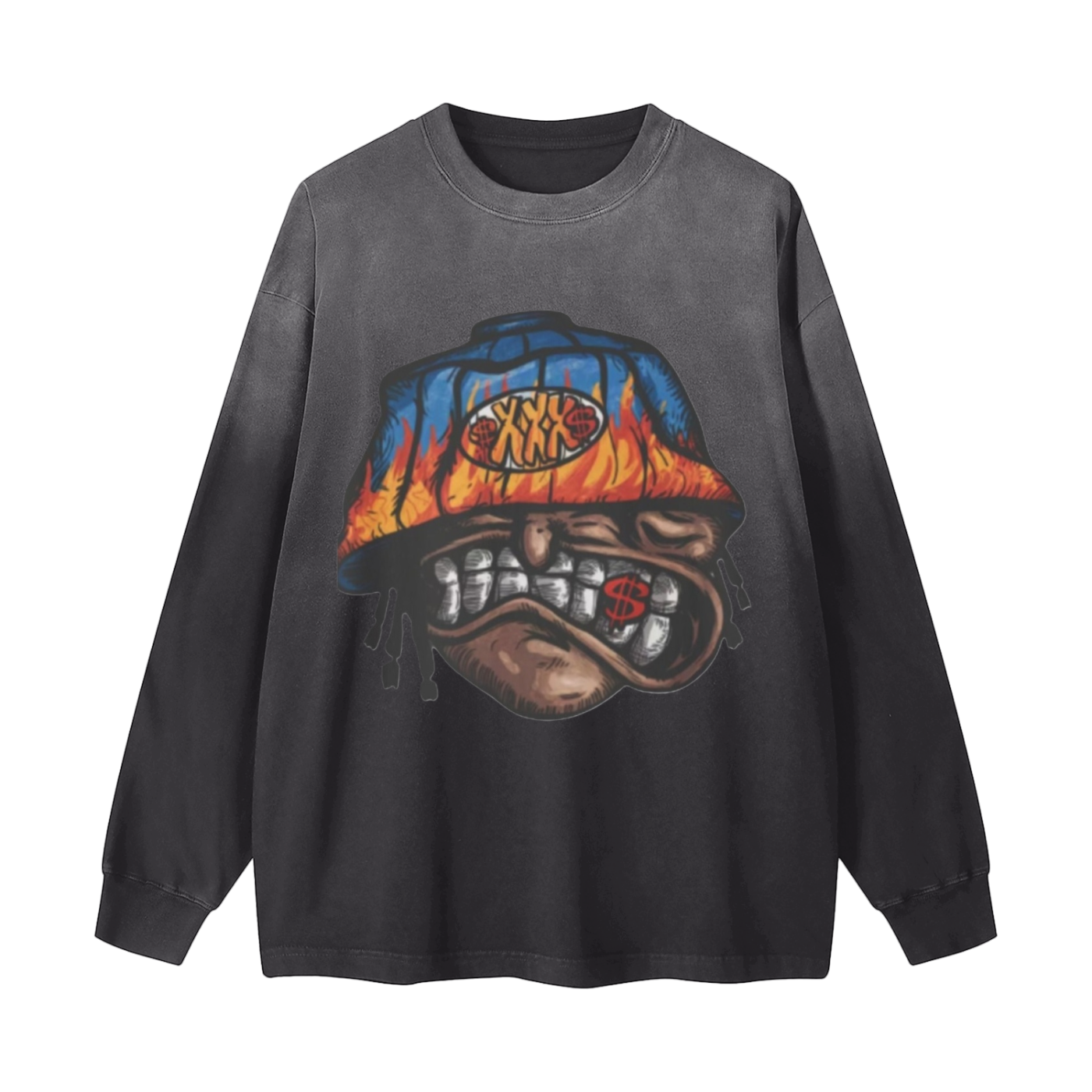 Gradient Washed Long Sleeve T-Shirt