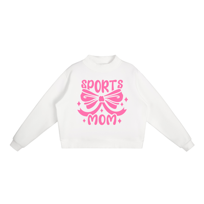 Essential Fleece Mock-Neck Crew Sweatshirt